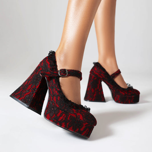 Scalet Lace High Heels